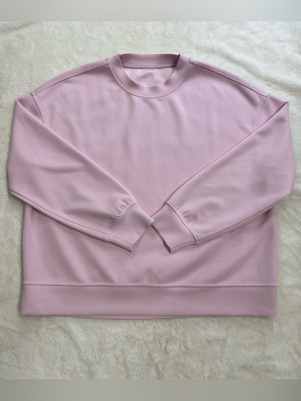 Lululemon Softstreme Oversized Crewneck Sweatshirt - Pink Organza - Size M